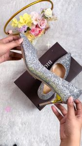 [MAMASILO] Sepatu High Heels Glitter Wanita