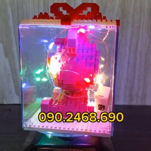 Hộp kính Mica trong suốt trưng bày Mô hình Lắp ráp chống bụi kích thước 10x10x10 - Hộp Mica trang trí đèn