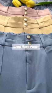 Jass Shop High Waist Trouser for Women 2 Buttons Flare Vintage Retro Pants Waist 25-29 8035