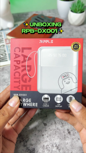 Rippods Powerbank Translucen Multicolor 10000mAh dengan 4 Kabel - Fast Charging Portabel