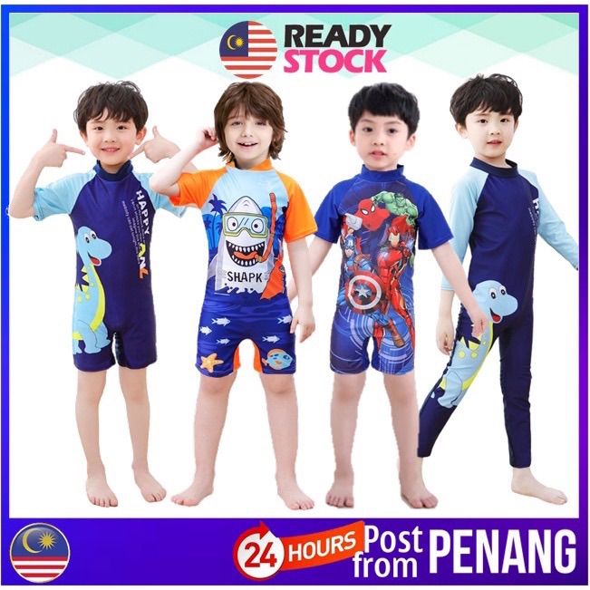 [107]🇲🇾PENANG READY STOCK 🌸One Piece Kids Mcqueen Spider men Long