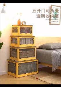 2C Multi-Door Foldable Storage Box Stackable Storage Rak DIY 2 Pintu Transparent Storage Cabinet 多门折叠收纳箱