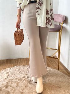 Celana Scuba Wanita Jumbo Cutbray Hitam Putih Choco Oversize Xxl