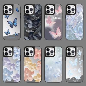 Dark Butterfly Gradient Color Changing Mirror Phone Case for  17 pro Max New Model Anti-Fall Cute Cartoon Female Version