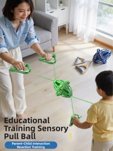JIEXI | Parent-Child Interaction Vision Training Toy Elastic Hand Pull Ball