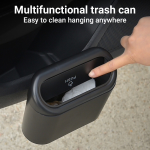 Car portable square push-type trash can waterproof waste storage box can be hung next to the car door car interior supplies⚡PH deliveryIn stock⚡