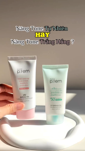 Kem Chống Nắng Vật Lý Nâng Tông Da Make P:rem (Prem ) UV Defense Me. Smoothing Pink Tone Up Sun Cream 50ML SPF50+