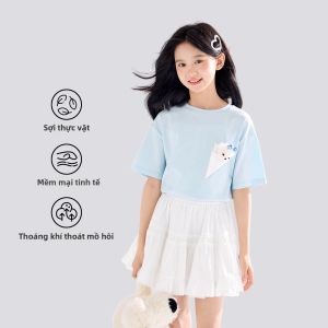 zosee | Áo Thun Tay Ngắn Trẻ Em Vải Lyocell Mùa Hè