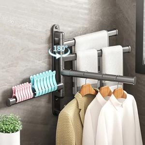 Punch-free Rotating Bathroom Towel Rack