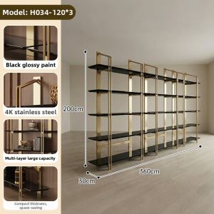Living Room and Study Multi-functional Floor-standing Shelf Wall-mounted Display and Storage Rack