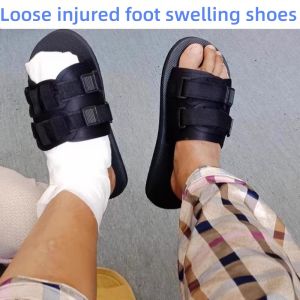 Middle-aged and elderly Diabetic Foot Shoes Foot Swollen Shoes Men Thumb Valgus Shoes Adjustable Width Indoor Slippers