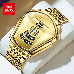 OPK Mens Watch Original Authentic New style Unique Dial Design Waterproof Stainless Steel Fashion Casual Quartz Mens Watch
