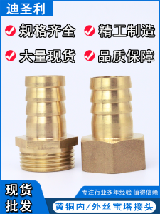 Bronze Gas Pipe Fitting Soft Tube Tower Green Insert Airway Copper Coal Gas Connector External Thread Connection ZG PT G