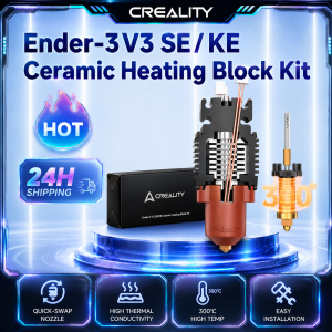 Creality | Creality Ender 3 V3 SE /V3 KE Ceramic Heating Block Kit Quick-swap Nozzle Upgrade Hotend Kit 300℃ Temperature 600mm/s High-Speed