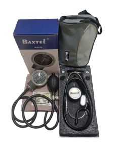 Baxtel APG Gray Ring Aneroid BP With Black Deluxe Stethoscope
