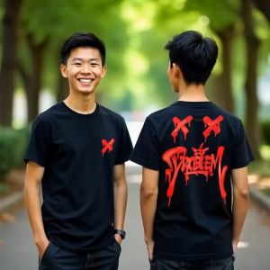 T-Shirt Distro Lengan Pendek PROBLEM bahan 24s