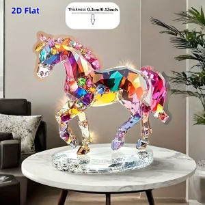 other | 1 Bohemian Style Acrylic Horse Pattern Statue - Desktop Art Decoration Symbol of Wealth and Prosperity New Year Gifts 2D Flat