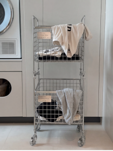 Multipurpose Bathroom Storage Trolley Stainless Steel