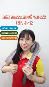 Máy Massage Cổ Vai Gáy Nikio NK-138 - Động Cơ 6D Xoa Bóp Matxa Chuyên Sâu Hỗ Trợ Điều Trị Bệnh Đau Mỏi Cổ Nhanh Dòng Pin Sạc Cao Cấp