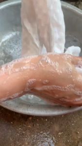 Khăn tắm matxa Hàn Quốc siêu tạo bọt tẩy da chết loại dày kích thước 1000x300mm