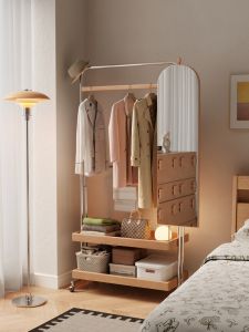 DONGMU | Moveable Full Length Mirror Clothing Rack