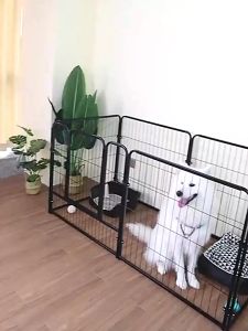 Passion กรงสุนัข กรงกระต่าย กรงสุนัขพับได้ บ้านสุนัขขนาดใหญ่ ติดตั้งง่าย แข็งแรงทนทาน มีสีดำให้เลือก