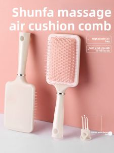 BAKULI | Portable Massaging Pneumatic Hairbrush for Women with Anti-static and Volume Boosting Function