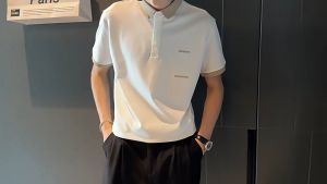 Polo Shirt Mens Short-sleeved T-shirt Trendy Brand Trend Lapel T-shirt Mens Clothing 2023 New Polo Shirt Half-sleeved T-shirt Youth Handsome