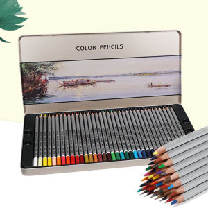 36 & 72 Vibrant Colors Colored Pencils Set in Tin Box for Coloring Drawing Sketching Shading Blending for Adult Beginners Artists