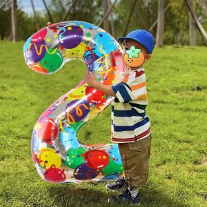 HUANGLISHI | Extra Large Colorful Number Balloons Party and Photo Props