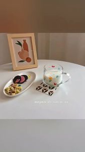 Reviln ถ้วยแก้วกาแฟ ถ้วยแก้วน้ำผลไม้ แก้วบอโลซิลิเกตสูง เนื้อหนาพิเศษ cola cup