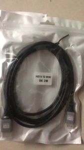 8K HDTV Cable Mini/Micro HDMI-Compatible 8K UHD Cable Left/Right Angle HD Port Thin Cord for Laptop Camera Tablet Camcorder