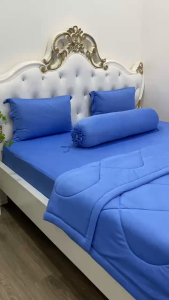 [HCM]Bộ drap thun Hàn Quốc loại 1 có mền 5 món ( 1 drap + 1 chăn chần bông + 3 áo gối) đủ size