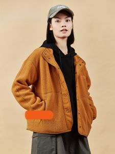 จี๊ป | เสื้อแจ็คเก็ตขนแกะปลอมกันลมสำหรับผู้หญิง เสื้อคาร์ดิแกนหนาสำหรับฤดูใบไม้ร่วงและฤดูหนาว เสื้อคลุมกันหนาวแบบสวมหัว ทรงหลวม โพลีเอสเตอร์ 100%