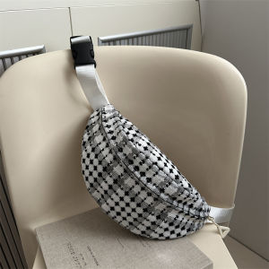 Túi Đeo Chéo Vải Len Nhẹ Thời Trang Mới Cho Nữ Túi Đeo Ngực Kẻ Caro Nhỏ Túi Đeo Vai Thường Ngày Bằng Vải Len Phong Cách Nhật Bản