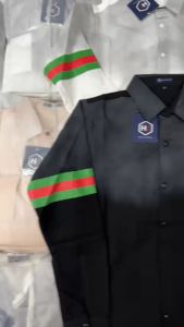 Áo sơ mi nam dài tay loang màu vải co dãn nhẹ in LOGO phối viền tay chuẩn form LinhCon Shop