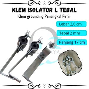 Klem L BC Isolator | Klem Kabel Penangkal Petir | Klem Grounding Rod | Clam Rod Grounding | Clamp Tebal