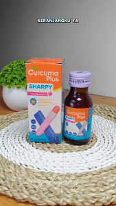 Curcuma plus sharpy rasa jeruk 60 mlmengandung temulawak sirup daya tahan tubuh anak menjaga imun tubuh body immune