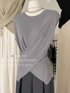 Áo Thun Thường Ngày Dành Cho Nữ Thiết Kế Đeo Chéo Độc Đáo Nhẹ Mặc Mùa Hè Cảm Giác Cao Cấp Phong Cách Hàn Quốc Đi Lại Hàng Đầu