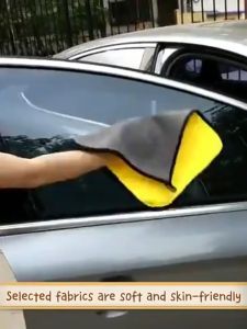 Super Absorbent Soft Microfiber Car Cleaning Towel Automobile Washing Glass Cleaning Cloths Drying Cloth Hemming Glass Cleaning Cloth Rags Reusable Room Table Kitchen Dishcloths Magic Coral Fleece Cleaning Cloth Thickened Magic Cleaning Cloth
