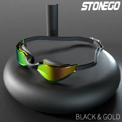Professional Anti-Fog Swim Goggles with HD Wide-Angle Lens Comfortable Fit Adjustable Nose Bridge Stylish Design