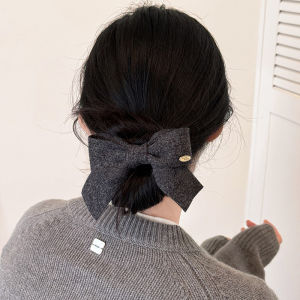 Bowknot High Elasticity Hair Ties Gentle Low Ponytail Hair Bands Girls Fashionable Simple Women Elegant Autumn Winter