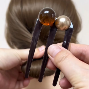 GUOQI | French Style U-Shaped Hairpin Bun Accessory