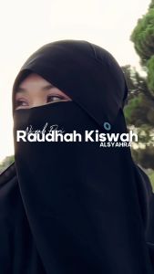 Alsyahra Exclusive Niqab Poni Kancing Raudhah Kiswah Sifon Silk Jetblack