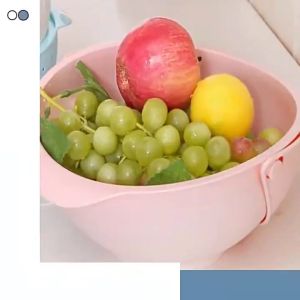 Keranjang Wadah Cuci Beras Baskom Alat Cuci Beras Kacang Buah Dan Sayuran Serbaguna Saringan Beras