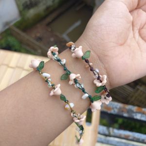 GELANG TALI Seri Garden Peach