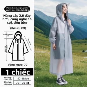 TAODUN | Áo Mưa Đi Bộ Dã Ngoại Chống Thấm Nước Dài