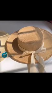 Mũ Cói ĐB Thắt Nơ Viền Tua Rua