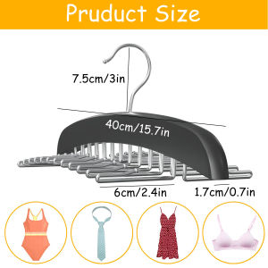 1pcs 24Hook Tank Top Non-Slip Hanger Organizer Easy To Store Bras Neckties Belts Scarves - Clothing & Wardrobe Storage Hanger