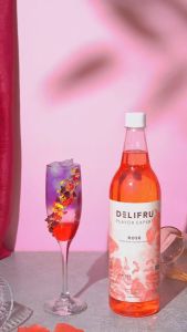 Rose Syrup Delifru 1 Liter - Sirup Bunga Mawar Premium